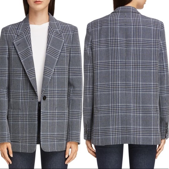 ACNE STUDIOS NOTCHED LAPEL CHECK PLAID BLAZER - Picture 12 of 12